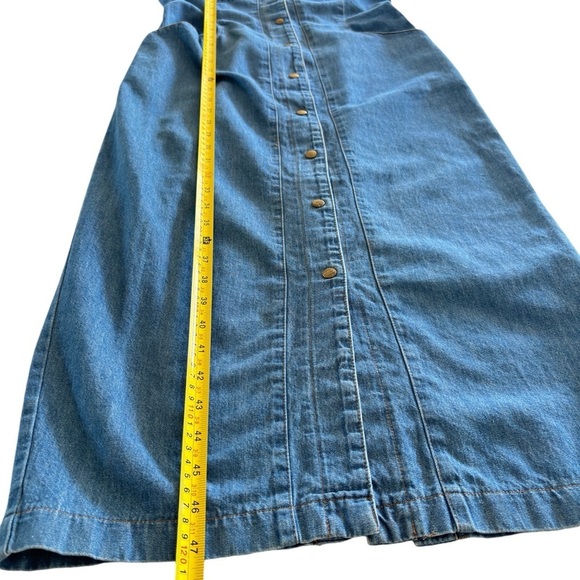 Vintage Denim Maxi Dress - Picture 6 of 15
